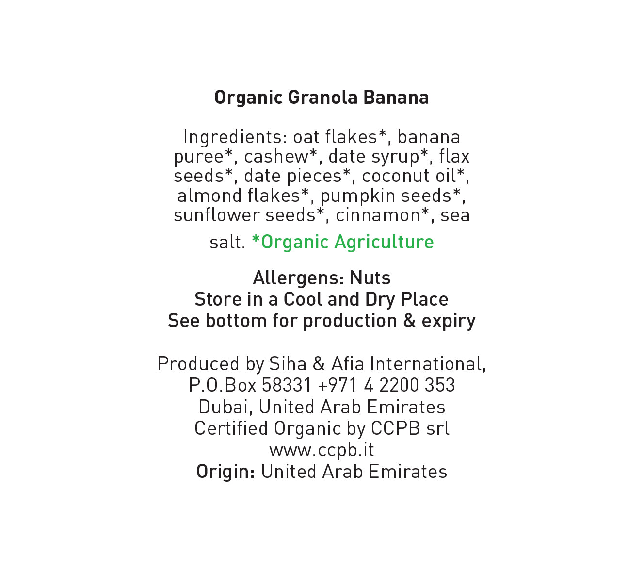 Organic Granola Apple