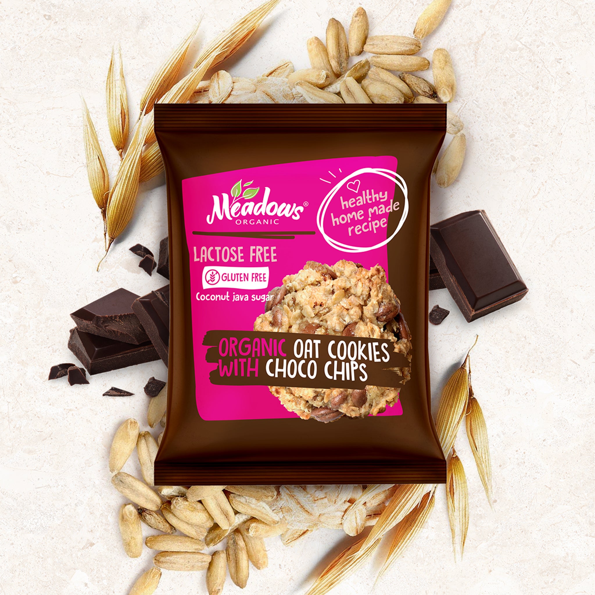 Organic Gluten Free Oat Cookies with Choco Chips