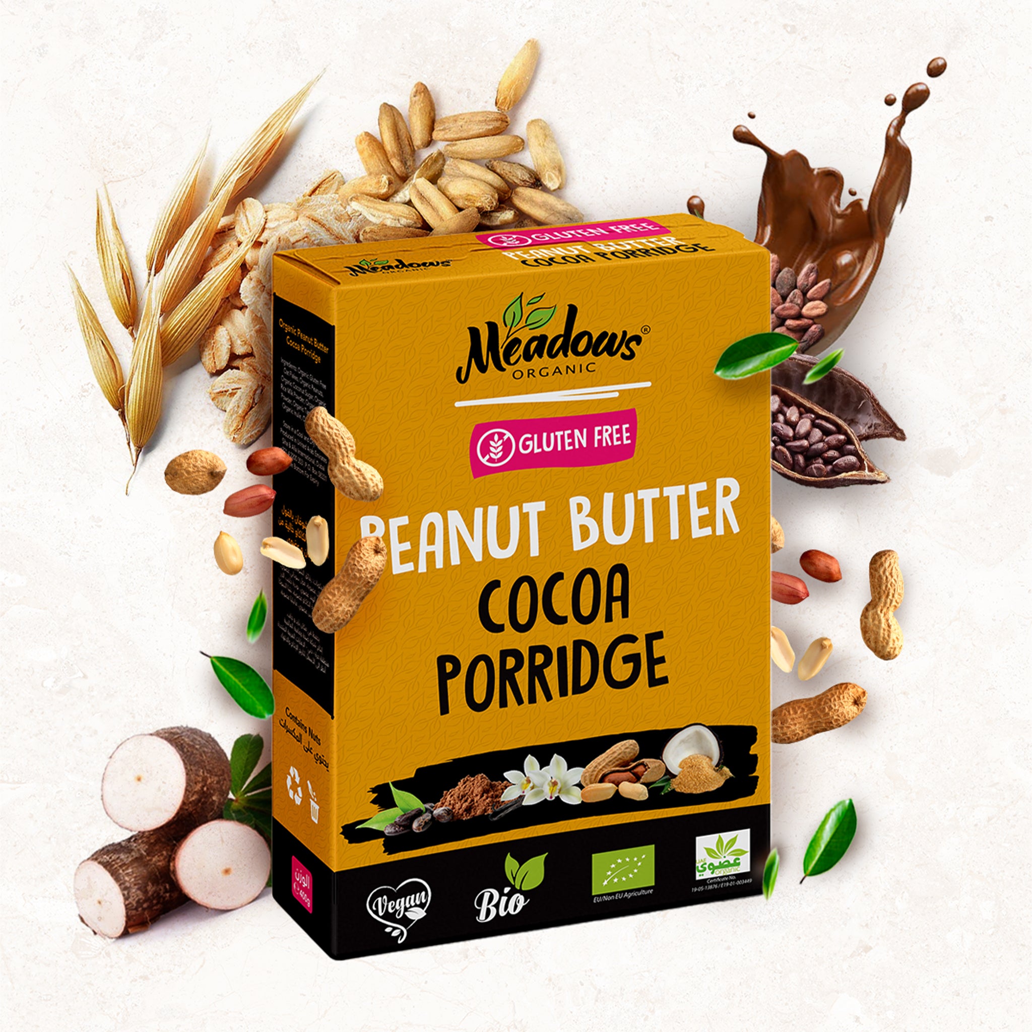 Organic Gluten Free  Peanut Butter Cocoa Porridge