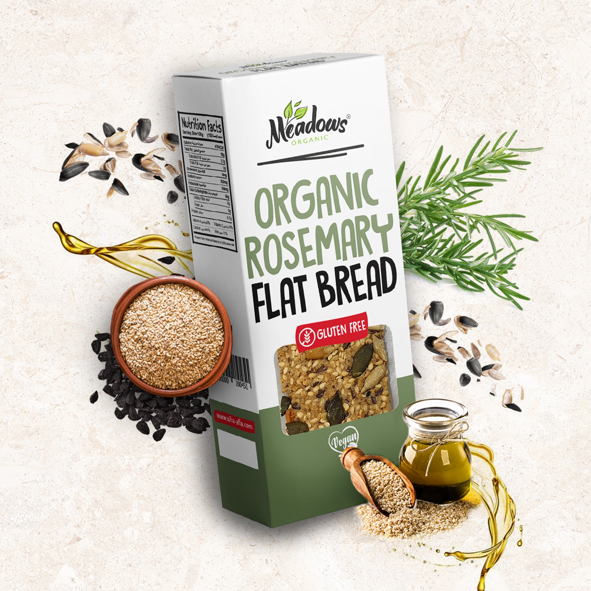 Organic Gluten Free Rosemary Flat Bread