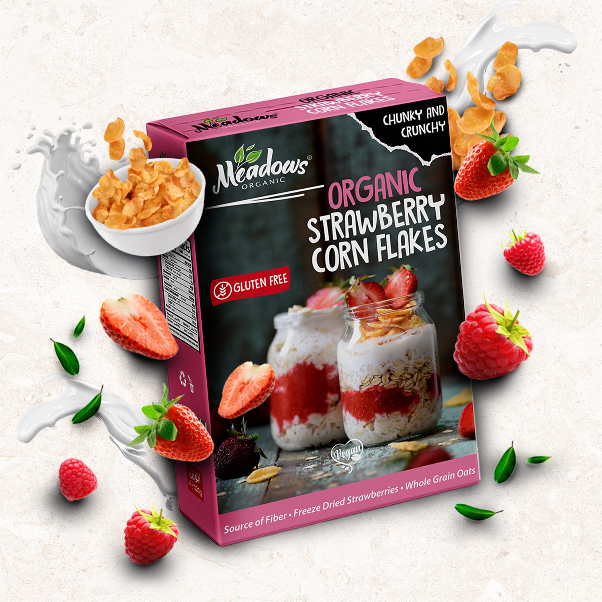 Organic Gluten Free Strawberry Corn Flakes Granola