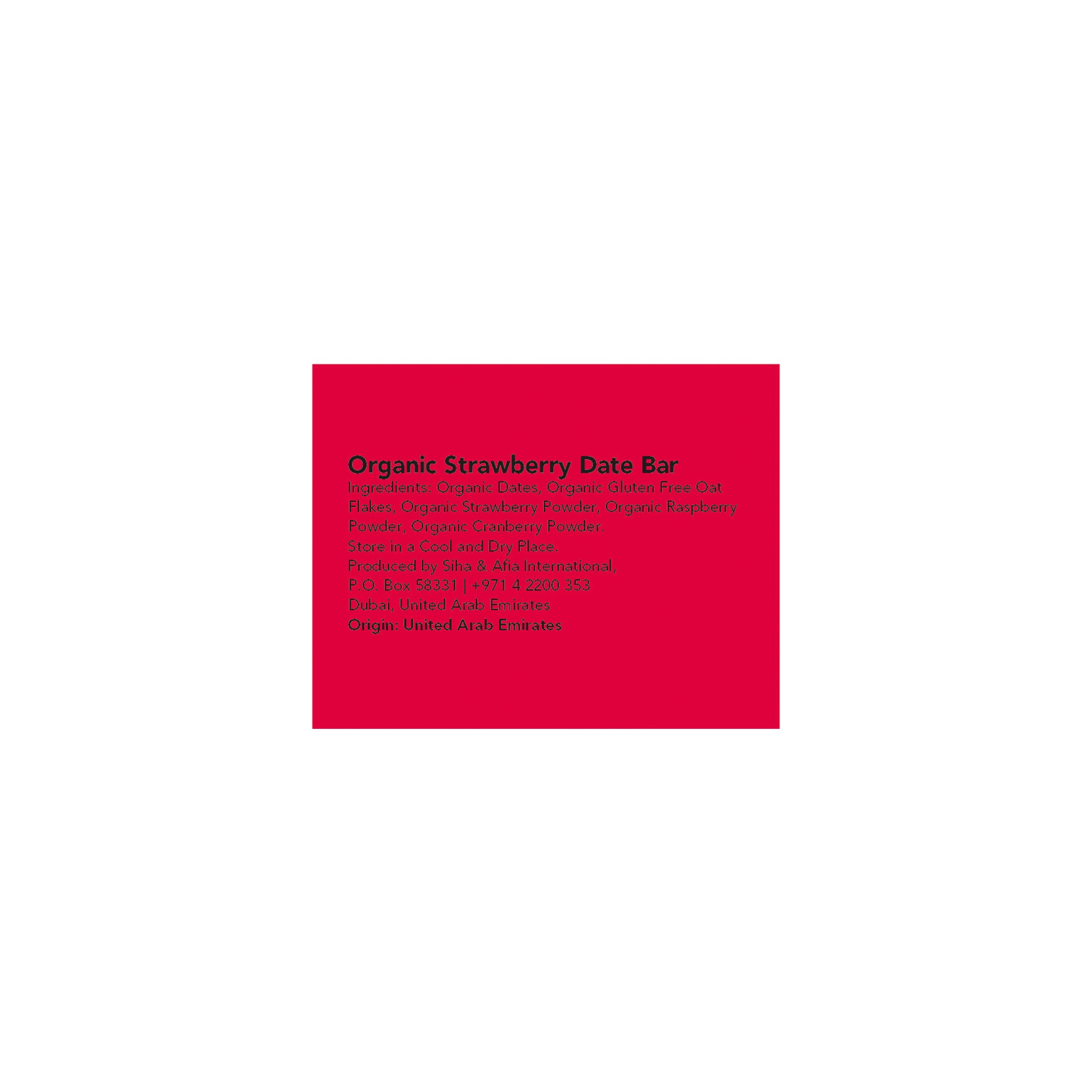 Organic Strawberry Date Bar